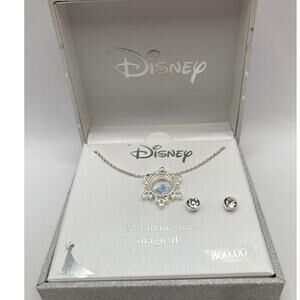 Disney Necklace with Charms and Earrings- Box *Earrings are from different Set